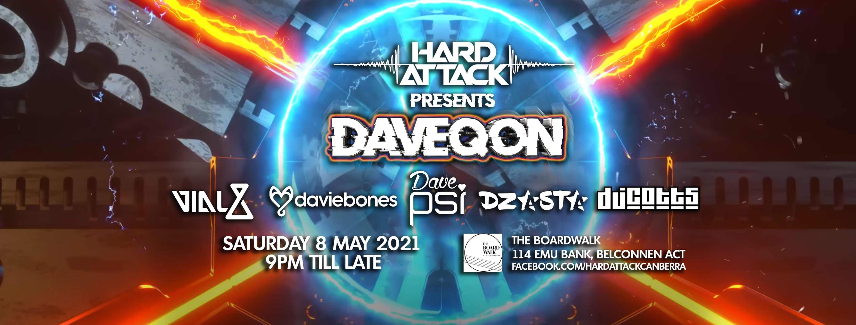 DJ Cotts - Live @ Hard Attack Presents DAVEQON - Canberra, Australia